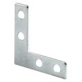 Primeline Tools Flat Angle Corner, 1-1/2 in., Steel Construction, Zinc Plated, 4-Hole (10 Pack) MP9222
