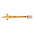 Primeline Tools Rigid Door Stop, 3 in. Reach, Diecast Construction, Brass Plated, White (10 Pack) MP9020