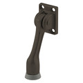 Primeline Tools Door Holder, 4 in. Drop Down, Cast Iron, Bronze Painted Color, Gray Rubber (Single Pack) MP4552