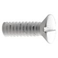 Primeline Tools Wall Plate Screws, #6-32 x 1/2 in., Steel Construction, White, Oval (100 Pack) MP9191