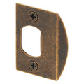 Primeline Tools Standard Latch Strike, 1-5/8 in., Steel, Antique Brass Plated Finish (2 Pack) MP2233