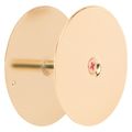 Primeline Tools 2-5/8 in., Brass Plated Hole Filler Plate Door Knob (Single Pack) MP9516
