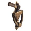 Primeline Tools Door Knocker and Viewer, 1/2 in. Bore, 160-Degree View Angle, Antique Brass (Single Pack) MP4228