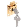 Primeline Tools Mail Box Lock, Keyed, 5/16 in. Bolt, Brass Plated (Single Pack) MP4049