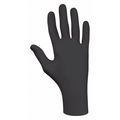 Showa 6112PF, Disposable Gloves, 3.90 mil Palm, Nitrile, Powder-Free, M, 100 PK, Black 6112PFM