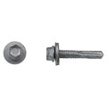 Itw Self Drill Screw, #12 x 2 in, Climaseal Coat Steel Flange Hex Head External Hex Drive, 250 PK 1607000