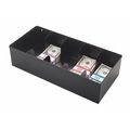 Mmf Industries Currency Tray, 5 Compartments, Black 225107204