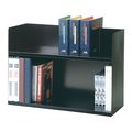 Mmf Industries Book Rack, Steel, Black, 2-Tier 26423BRBK