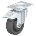 Blickle Swivel Plate Caster, Gray Nylon, 6", Brake, Number of Wheels: 1 LH-SPOG 150K-16-FI