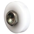 Primeline Tools Shower Door Roller, 3/4 in., Plastic, Steel Ball Bearing, Flat Edge (2 Pack) MP6001-2