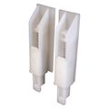 Primeline Tools White Plastic, Sliding Panel Door Bottom Guides (Single Pack) MP6559