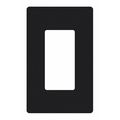 Lutron Designer Wall Plates, Number of Gangs: 1 Gloss Finish, Black CW-1-BL