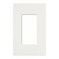 Lutron Designer Wall Plates, Number of Gangs: 1 Satin Finish, Snow SC-1-SW