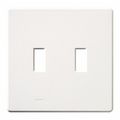 Lutron Traditional Fassada Wall Plates, Number of Gangs: 2 Gloss Finish, White FG-2-WH