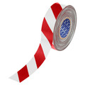 Brady Floor Marking Tape, Red/White, 2"W, 100ft 177025