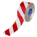 Brady Floor Marking Tape, Red/White, 3"W, 100ft 177033