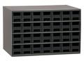Akro-Mils Drawer Bin Cabinet with Steel, Polystyrene, 17 in W x 11 in H x 11 in D 19228BLK