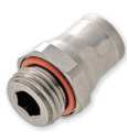 Legris Male Connector, 5/32 in Tube Size, Brass, Silver 3601 04 52