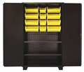 Jamco Extra-Heavy Duty Bin Cabinet, 48 in W, 78 in H, 24" D, 12 Bins HH248BL