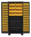 Jamco Extra-Heavy Duty Bin Cabinet, 36 in W, 78 in H, 24" D, 104 Bins DN236BL
