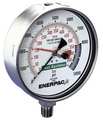 Enerpac Pressure Gauge, 0 to 40,000 psi, 1/4 in BSPT, Stainless Steel, Silver T6010L