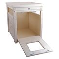 Dogipot Cat Litter Box, End Table, Reg Sz, White 1705R-AW