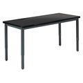 Diversified Spaces Rectangle Adjustable Table, 60" X 62" X 23" to 37.5", Phenolic Resin Top, Black X8604