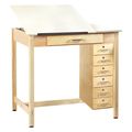 Diversified Spaces Rectangle Drafting Table, 42" X 32" X 39-3/4", HPL Top, Almond DT-61SA