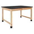 Diversified Spaces Rectangle Table, 72" W X 74" L X 34" H, Epoxy Resin, black P7406K34L