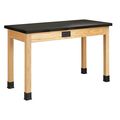 Diversified Spaces Rectangle Table, 48" W, 26" L, 30" H, HPL Top, black P710LBBK30E