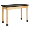 Diversified Spaces Rectangle Table, 60" W X 62" L X 36" H, HPL, black P722LBBK36N