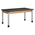 Diversified Spaces Rectangle Adjustable Table, 60" X 32" X 42", Phenolic Resin Top, black P8144K