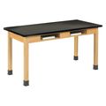 Diversified Spaces Rectangle Compartment Table , 60" W 36" H, Wood C7602BK36N