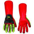 Ansell R-Chem Impact Glove, Short Cuff, XL/2X, PR 074-12