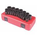 Sunex 1/2" Drive Drive Impact Socket Set, Metric, 26 pcs 2645