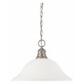 Nuvo 1 Light 16 in. Pendant Frosted White Glass Brushed Nickel 60-3258