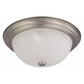 Nuvo 3-Light 60W Incandescent Flush Fixture, Brushed Nickel Finish 60-3263