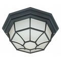 Nuvo 1-Light 12 in. Ceiling Spider Cage Fixture Die Cast Glass Lens 60-536