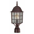 Nuvo Adams 1-Light 17 in. Outdoor Post with Frosted Glass 60-4908