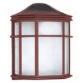 Nuvo 1-Light 10 in. Cage Lantern Wall Fixture Die Cast Linen Acrylic Lens 60-538