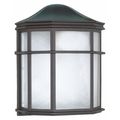 Nuvo 1-Light 10 in. Cage Lantern Wall Fixture Die Cast Linen Acrylic Lens 60-539