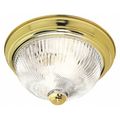 Nuvo Fixture, Flush, 2L, 60W, A19, Medium Base, 120V, Polished Brass SF76/024