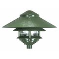 Nuvo Pagoda Garden Fixture - Large 10 in. Hood - 1-Light - 2 Louver - Green Finish SF76-634