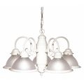 Nuvo Lighting Fixture, Chandelier, 60W, A19, Medium Base, 120V, Textured White SF76/693