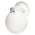 Nuvo 1-Light - 6in. - Porch Wall - With White Globe - Gloss White Finish SF76-704