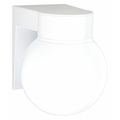 Nuvo 1-Light - 8in. - Utility Wall Mount - With White Glass Globe - White Finish SF77-531