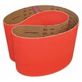 Vsm Abrasive Belt, 100 Grt, Ceramic, 2x72", PK10, Coated, 2" W, 72" L, 100 Grit, Fine, Ceramic, XK870X, Red 284509