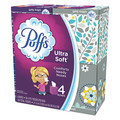 Puffs 2 Ply Ultra Soft Facial Tissue, 2-Ply, Whit, PK6, 56 Sheets 35295