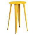 Flash Furniture 24" W, 24" L, 41" H, Galvanized Steel, Rubber Top, Yellow CH-51080-40-YL-GG