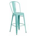 Flash Furniture Mint Metal Outdoor Stool, 30" ET-3534-30-MINT-GG